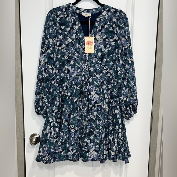 entro Dresses & Skirts - Entro Women’s SZ Small Babydoll Bubble Dress Floral Flowy Balloon Sleeve